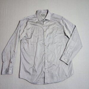 Kenneth Cole Reaction slim fit button down shirt men's size 16 1/2 / 34-35 grey